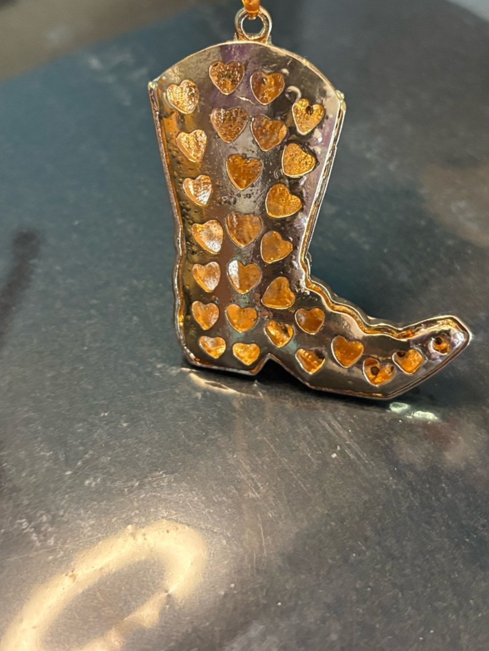 Betsey Johnson red Cowboy boots necklace NWT - Picture 2 of 4